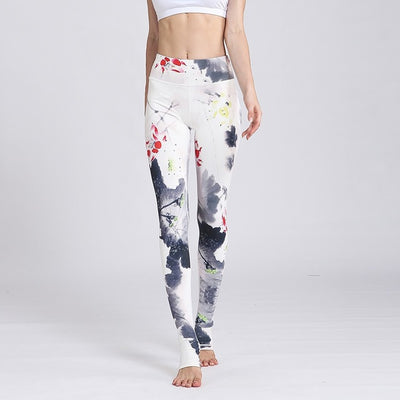 Sexy Yoga Pants Printed Dry Fit Sport Pants Elastic